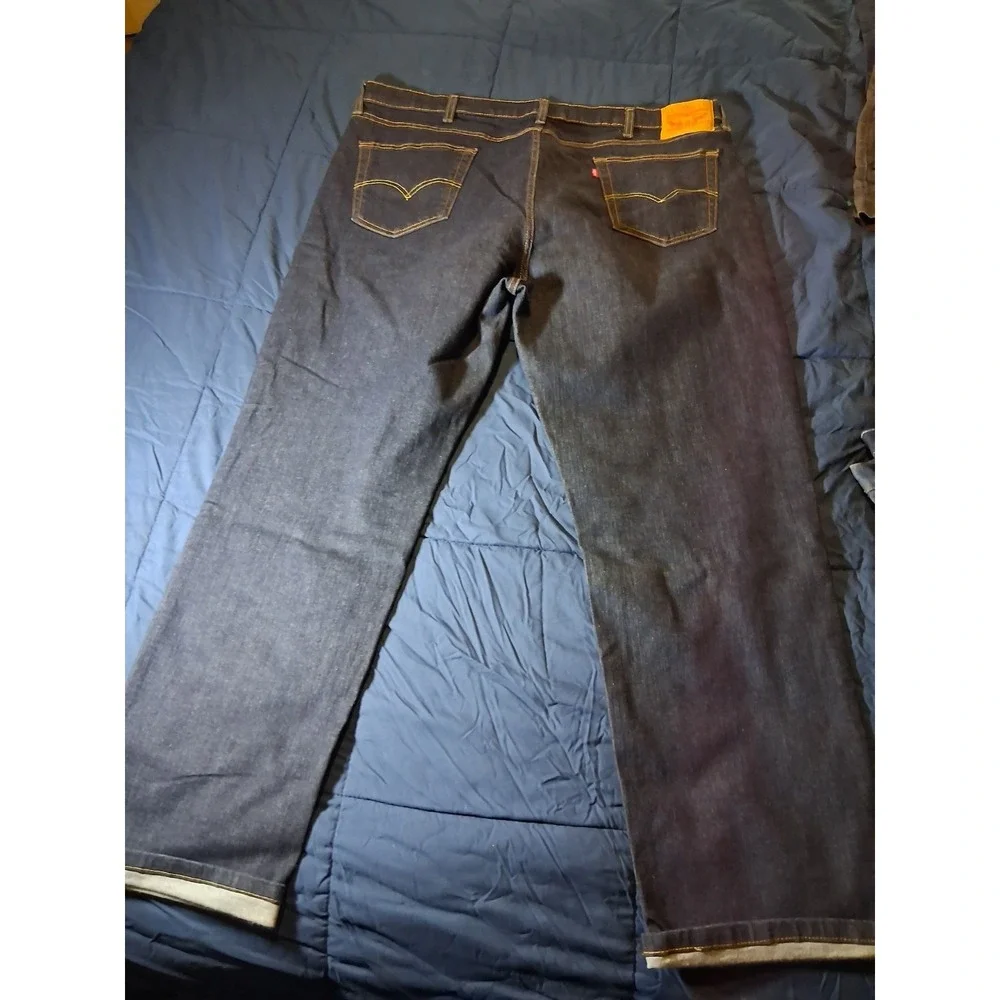 Levi's 541 Jeans Mens 44x32 Blue Straight Leg Athletic Fit Denim Pants Dark Wash